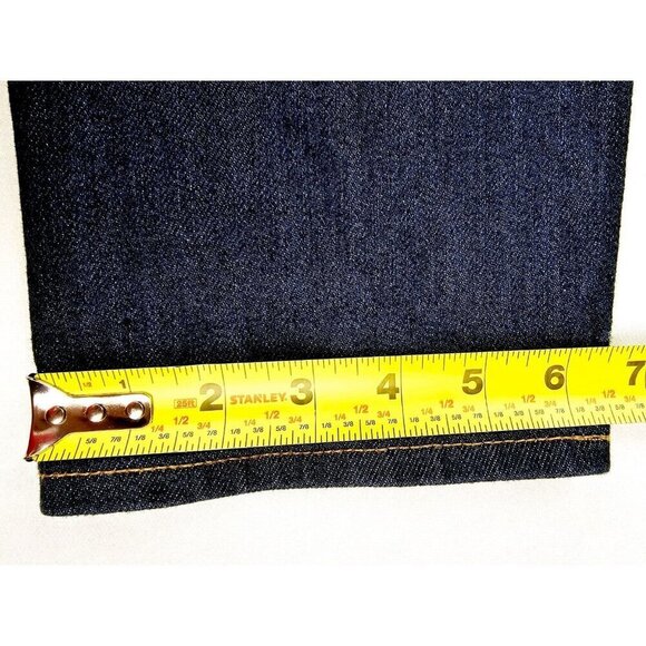 Uniqlo Size 24X27 Womens Regular Straight High Rise Kaihara Blue Denim Jeans - Picture 4 of 12